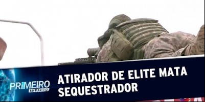 Veja o momento em que sequestrador é baleado por atirador de elite | Primeiro Impacto...