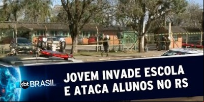 Jovem invade escola e ataca alunos com machadinha no RS | SBT Brasil (21/08/19)