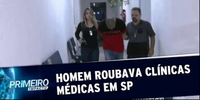 Bandido é preso por roubar equipamentos de ultrassom em clínicas de SP (13/08/19)
