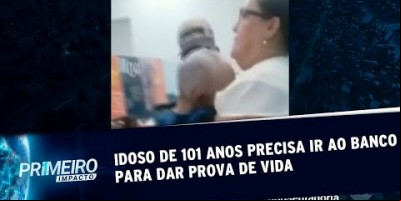 Neta precisa levar avô de 101 anos no colo para prova de vida do INSS (16/08/19)