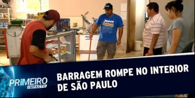 Barragem rompe e alaga casas e comércios em Piedade, SP | Primeiro Impacto (10/01/20)