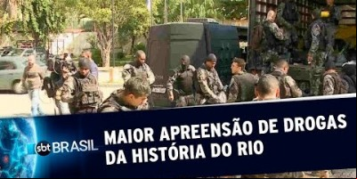 Polícia do Rio faz maior apreensão de drogas da história | SBT Brasil (18/07/19)
