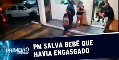 Policial militar salva bebê que engasgou com giz de cera no PR | Primeiro Impacto...