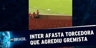 Internacional afasta torcedora que agrediu gremista | SBT Brasil (22/07/19)