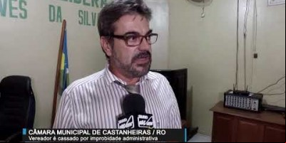 Vereador de Castanheiras é cassado por improbidade istrativa